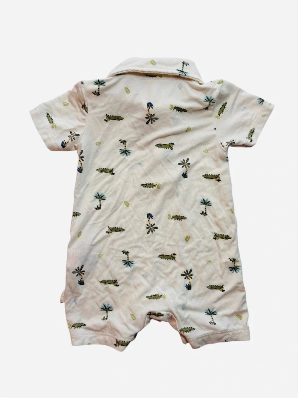 Milkberry Off-White Baby Bodysuit and Safari print shorts 0-3M 8 0550
